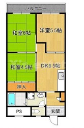 花園マンション巽の物件間取画像